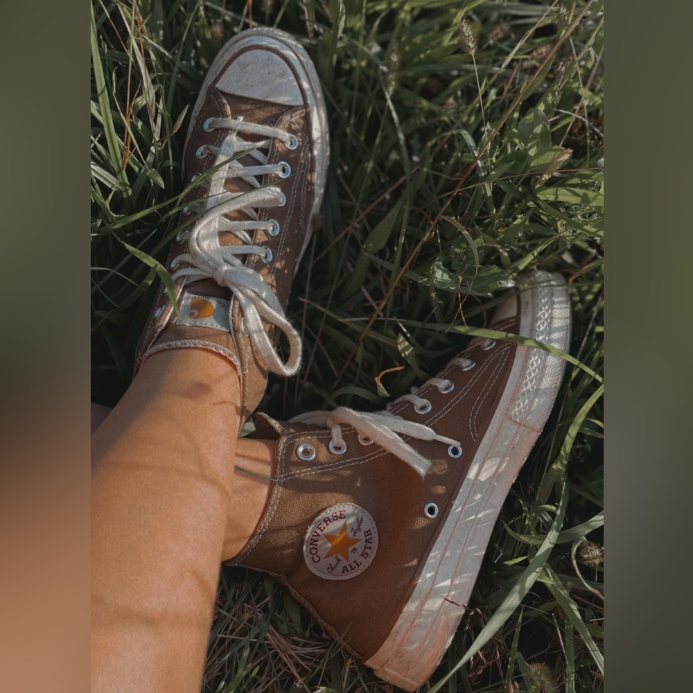 Vintage Carhartt x Converse Chuck Taylor’s in brown and cream men’s size 6.5